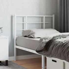 Cabecero de metal blanco 100 cm de , Cabeceros y pies de cama - Ref: Foro24-355639, Precio: 23,98 €, Descuento: %
