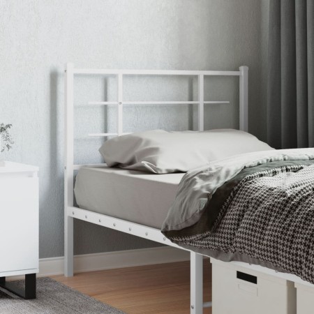 Cabecero de metal blanco 100 cm de , Cabeceros y pies de cama - Ref: Foro24-355639, Precio: 24,33 €, Descuento: %