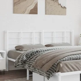 White metal headboard 193 cm by , Headboards and footboards - Ref: Foro24-355647, Price: 33,76 €, Discount: %
