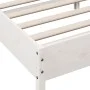 White pine wood bed frame with headboard 90x200 cm by , Beds and slatted bases - Ref: Foro24-842659, Price: 92,06 €, Discount: %