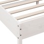 Estructura de cama con cabecero madera pino blanco 135x190 cm de , Camas y somieres - Ref: Foro24-842667, Precio: 124,87 €, D...