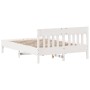 Estructura de cama con cabecero madera pino blanco 120x190 cm de , Camas y somieres - Ref: Foro24-842671, Precio: 120,76 €, D...