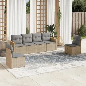 Juego de sofás jardín con cojines 6 pzas ratán sintético beige de , Conjuntos de jardín - Ref: Foro24-3258265, Precio: 364,98...