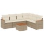 Set sofás de jardín 7 piezas y cojines ratán sintético beige de , Conjuntos de jardín - Ref: Foro24-3258411, Precio: 475,71 €...