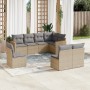 Juego de sofás de jardín con cojines beige 8 pzas ratán PE de , Conjuntos de jardín - Ref: Foro24-3258447, Precio: 502,03 €, ...