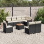 Set de sofás de jardín 8 piezas y cojines ratán sintético negro de , Conjuntos de jardín - Ref: Foro24-3258451, Precio: 510,6...