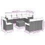 Set de sofás de jardín 9 pzas con cojines ratán sintético beige de , Conjuntos de jardín - Ref: Foro24-3258453, Precio: 571,8...