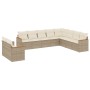Juego de sofás jardín con cojines beige 10 pzas ratán sintético de , Conjuntos de jardín - Ref: Foro24-3258516, Precio: 675,9...