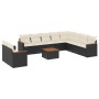 Set de sofás de jardín 11 pzas y cojines ratán sintético negro de , Conjuntos de jardín - Ref: Foro24-3258521, Precio: 653,87...
