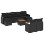Set de sofás de jardín 10 pzas cojines ratán sintético negro de , Conjuntos de jardín - Ref: Foro24-3258807, Precio: 643,71 €...