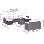 Set de sofás de jardín 10 pzas cojines ratán sintético negro de , Conjuntos de jardín - Ref: Foro24-3258807, Precio: 643,71 €...