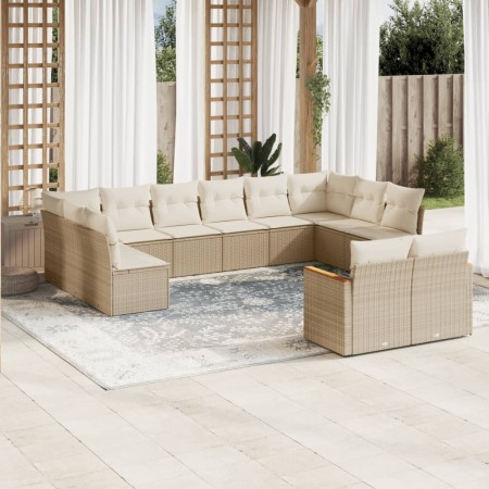 Set de sofás de jardín 12 pzas y cojines ratán sintético marrón de , Conjuntos de jardín - Ref: Foro24-3258845, Precio: 829,2...