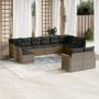 Set de sofás de jardín 12 pzas con cojines ratán sintético gris de , Conjuntos de jardín - Ref: Foro24-3258847, Precio: 783,5...