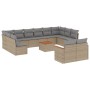 Set sofás de jardín con cojines 13 pzas ratán sintético beige de , Conjuntos de jardín - Ref: Foro24-3258853, Precio: 825,79 ...