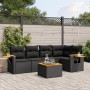 Set de sofás de jardín 6 piezas y cojines ratán sintético negro de , Conjuntos de jardín - Ref: Foro24-3259192, Precio: 436,7...