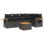 Set de sofás de jardín 6 piezas y cojines ratán sintético negro de , Conjuntos de jardín - Ref: Foro24-3259192, Precio: 436,7...