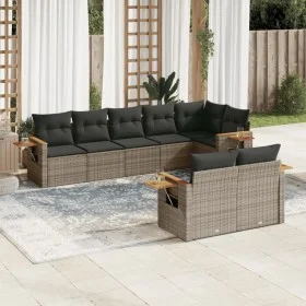 Set de sofás de jardín 8 pzas y cojines ratán sintético gris de , Conjuntos de jardín - Ref: Foro24-3259393, Precio: 559,40 €...