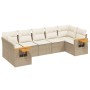 Set sofás de jardín 7 piezas y cojines ratán sintético beige de , Conjuntos de jardín - Ref: Foro24-3259510, Precio: 505,10 €...