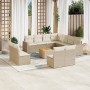 Set de sofás de jardín 12 pzas y cojines ratán sintético marrón de , Conjuntos de jardín - Ref: Foro24-3224182, Precio: 733,2...