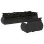 Set de sofás de jardín 8 piezas y cojines ratán sintético negro de , Conjuntos de jardín - Ref: Foro24-3253952, Precio: 577,0...