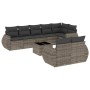 Set de muebles de jardín 9 pzas y cojines ratán sintético gris de , Conjuntos de jardín - Ref: Foro24-3253967, Precio: 640,66...