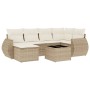 Set sofás de jardín 7 piezas y cojines ratán sintético beige de , Conjuntos de jardín - Ref: Foro24-3254005, Precio: 508,12 €...