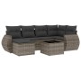 Set de sofás de jardín 7 piezas con cojines ratán PE gris de , Conjuntos de jardín - Ref: Foro24-3254007, Precio: 447,18 €, D...
