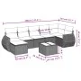 Garden sofa set with beige cushions 8 pcs PE rattan by , Garden sets - Ref: Foro24-3254026, Price: 514,60 €, Discount: %