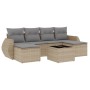Set sofás de jardín 7 piezas y cojines ratán sintético beige de , Conjuntos de jardín - Ref: Foro24-3254066, Precio: 451,25 €...
