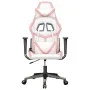 Silla gaming cuero sintético blanco y rosa de , Sillones para videojuegos - Ref: Foro24-3143673, Precio: 114,96 €, Descuento: %