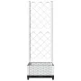 Jardinera con enrejado PP blanco 40x40x121,5 cm de , Maceteros y jardineras - Ref: Foro24-153279, Precio: 42,77 €, Descuento: %