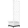 Jardinera con enrejado PP blanco 40x40x121,5 cm de , Maceteros y jardineras - Ref: Foro24-153279, Precio: 39,62 €, Descuento: %