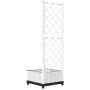 Jardinera con enrejado PP blanco 40x40x121,5 cm de , Maceteros y jardineras - Ref: Foro24-153279, Precio: 42,77 €, Descuento: %