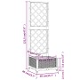 Jardinera con enrejado PP blanco 40x40x121,5 cm de , Maceteros y jardineras - Ref: Foro24-153279, Precio: 39,62 €, Descuento: %