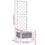 Jardinera con enrejado PP blanco 40x40x121,5 cm de , Maceteros y jardineras - Ref: Foro24-153279, Precio: 42,77 €, Descuento: %