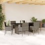 Set comedor jardín 7 pzas y cojines ratán sintético gris en Conjuntos de jardín | Comprar online en Foru.es