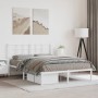 Estructura de cama de metal con cabecero blanca 135x190 cm de , Camas y somieres - Ref: Foro24-355609, Precio: 82,52 €, Descu...