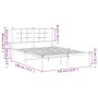 Estructura de cama de metal con cabecero blanca 135x190 cm de , Camas y somieres - Ref: Foro24-355609, Precio: 82,52 €, Descu...
