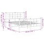 Estructura cama metal cabecero y estribo blanco 140x190 cm de , Camas y somieres - Ref: Foro24-355628, Precio: 90,73 €, Descu...