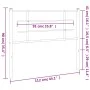 White metal headboard 107 cm by , Headboards and footboards - Ref: Foro24-355640, Price: 23,89 €, Discount: %