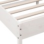 Estructura de cama con cabecero madera de pino blanco 150x200cm de , Camas y somieres - Ref: Foro24-842643, Precio: 132,18 €,...