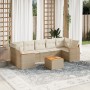 Juego de sofás de jardín con cojines beige 8 pzas ratán PE de , Conjuntos de jardín - Ref: Foro24-3258215, Precio: 512,62 €, ...