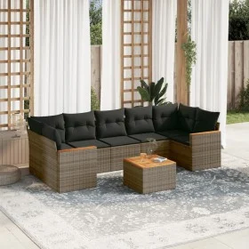 Set de sofás de jardín 8 pzas y cojines ratán sintético gris de , Conjuntos de jardín - Ref: Foro24-3258217, Precio: 480,01 €...