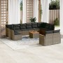 Set sofás de jardín con cojines 13 piezas ratán sintético gris de , Conjuntos de jardín - Ref: Foro24-3258854, Precio: 819,53...