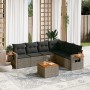 Set de sofás de jardín 7 piezas con cojines ratán PE gris de , Conjuntos de jardín - Ref: Foro24-3259253, Precio: 439,70 €, D...