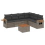 Set de sofás de jardín 7 piezas con cojines ratán PE gris de , Conjuntos de jardín - Ref: Foro24-3259253, Precio: 439,70 €, D...