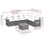 Set de sofás de jardín 7 piezas con cojines ratán PE gris de , Conjuntos de jardín - Ref: Foro24-3259253, Precio: 439,70 €, D...