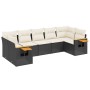 Set de comedor de jardín 7 pzas y cojines ratán sintético negro de , Conjuntos de jardín - Ref: Foro24-3259508, Precio: 458,8...