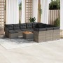 Set sofás de jardín con cojines 13 piezas ratán sintético gris de , Conjuntos de jardín - Ref: Foro24-3223988, Precio: 779,49...