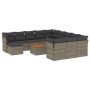 Set sofás de jardín con cojines 13 piezas ratán sintético gris de , Conjuntos de jardín - Ref: Foro24-3223988, Precio: 779,49...